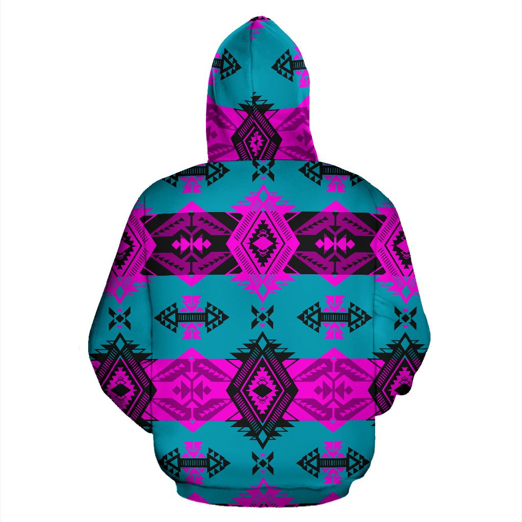 Indiano Rosa  - Felpa  Unisex con Cappuccio e Zip -