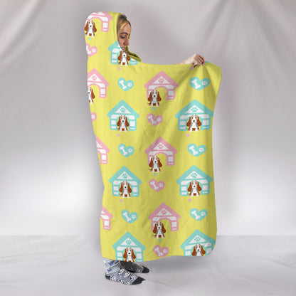 Bassett Hounds Hooded Blanket