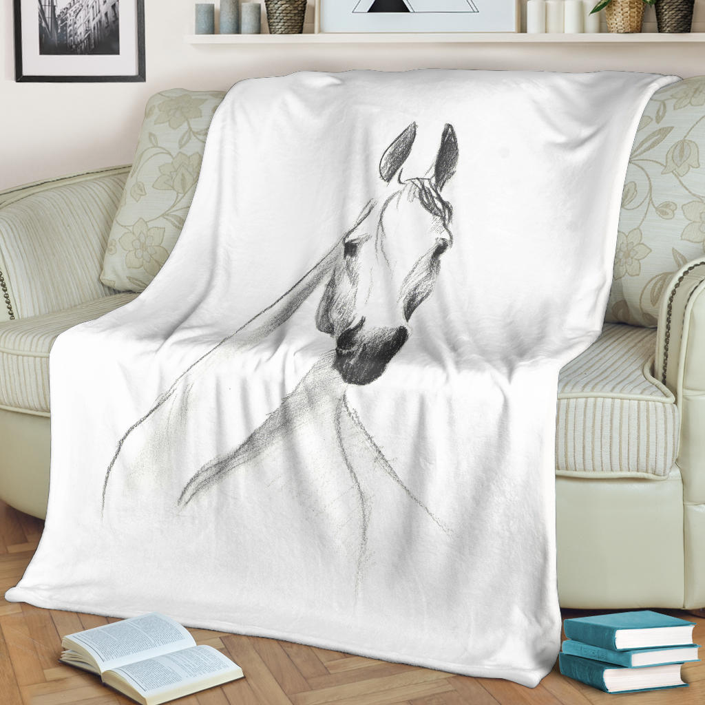 Cavallo a Matita - Coperta in Pile -