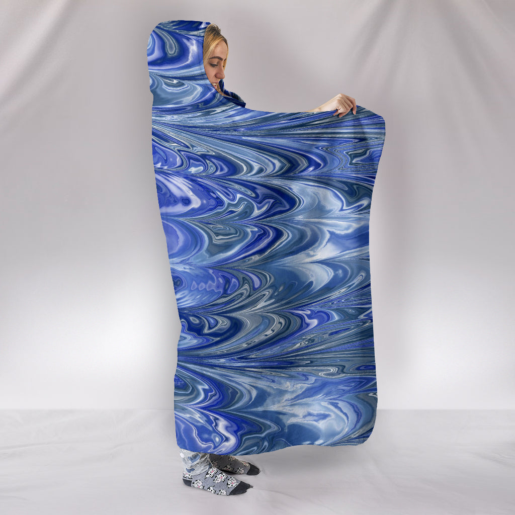 Sfumature di Blu - Coperta con Cappuccio -