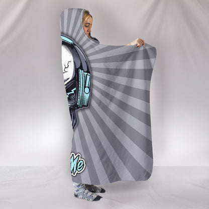 Rock Me Skull Headphones Hooded Blanket for Music Freaks