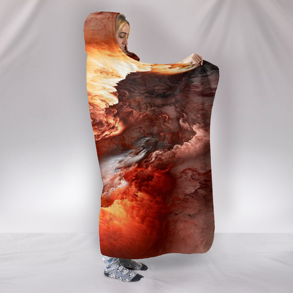 Universo Arancio - Coperta con cappuccio -