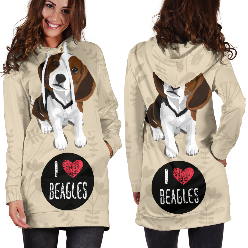 I Love Beagles - Felpa a Vestito -