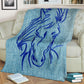 Cavallo Blu - Coperta in Pile -