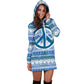 Hippie Peace Blu - Felpa a Vestito -
