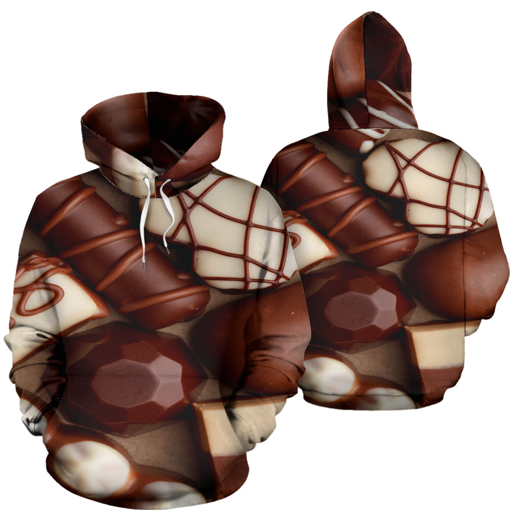 Cioccolato - Felpa  Unisex con Cappuccio -