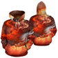 Universo Arancio - Felpa Unisex con Cappuccio -