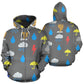 Tempesta - Felpa Unisex con cappuccio e Zip -