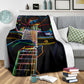 Chitarra e Nero - Coperta in Pile -