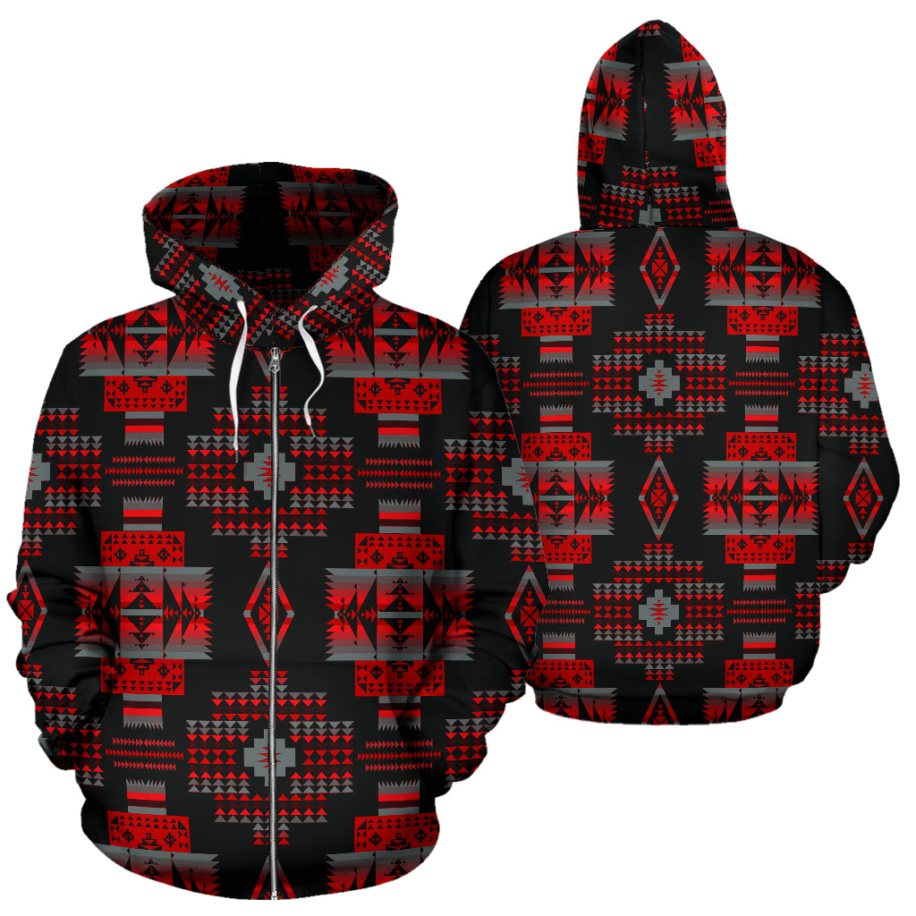 Sokapy Rosso  - Felpa Unisex con Cappuccio e Zip -
