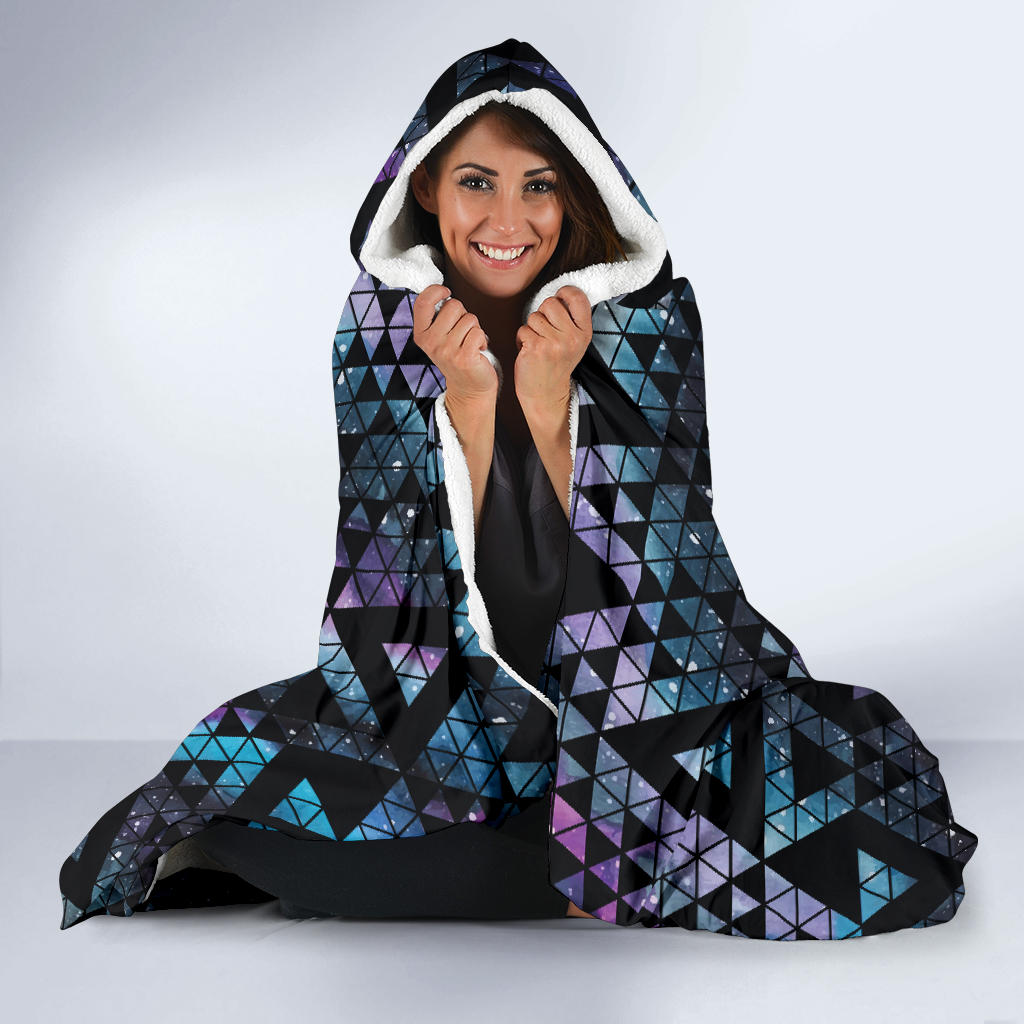 Nuvola Geometrica - Coperta con Cappuccio -