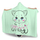 Meow - Coperta in Pile con Cappuccio -