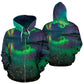 Aurora Boreale - Felpa  Unisex con Cappuccio e Zip -