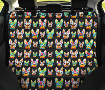 Bulldog e Colori /Nero - Coprisedile Auto per Amici a 4 Zampe -