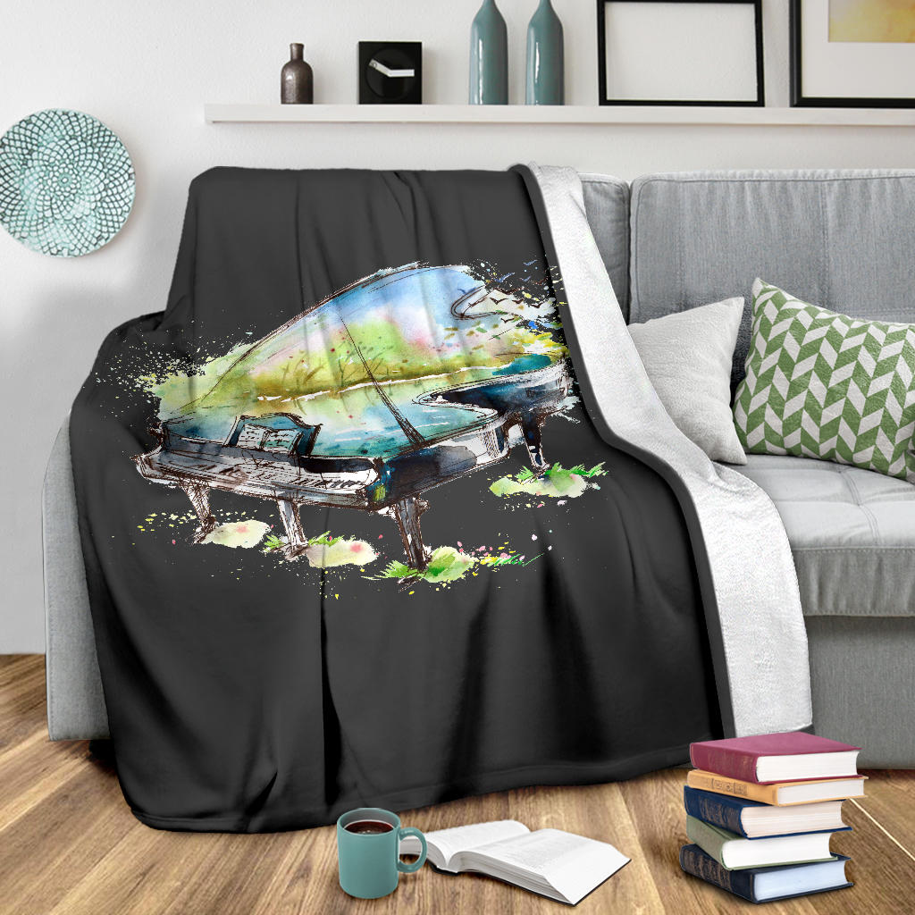 Pianoforte - Coperta in Pile/Nero -