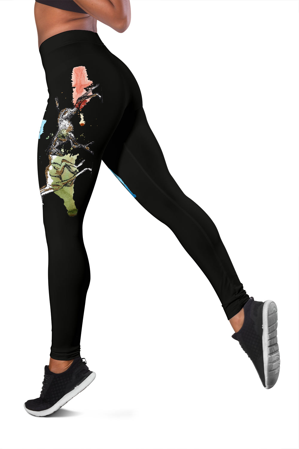 Cavalli in corsa -Leggings (Nero ) -