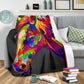 Cavallo Colorato/Nero - Coperta in Pile -
