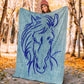 Cavallo Blu - Coperta in Pile -