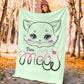 Meow - Coperta in Pile/Verde -