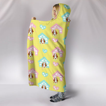 Bassett Hounds Hooded Blanket
