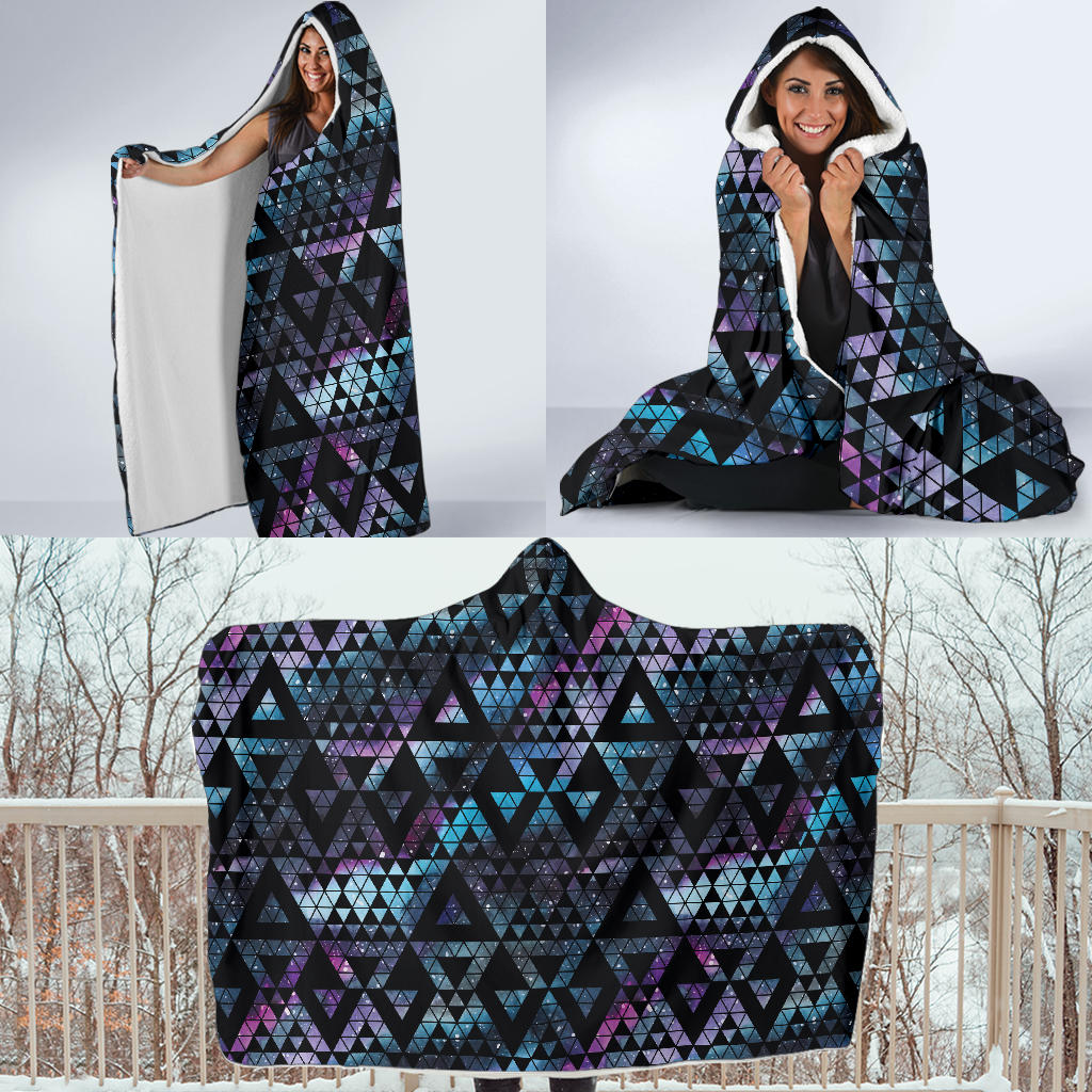 Nuvola Geometrica - Coperta con Cappuccio -
