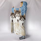 Huskies - Coperta con cappuccio -