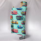 Vita in Caravan ( Azzurro ) - Coperta con Cappuccio -