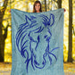 Cavallo Blu - Coperta in Pile -