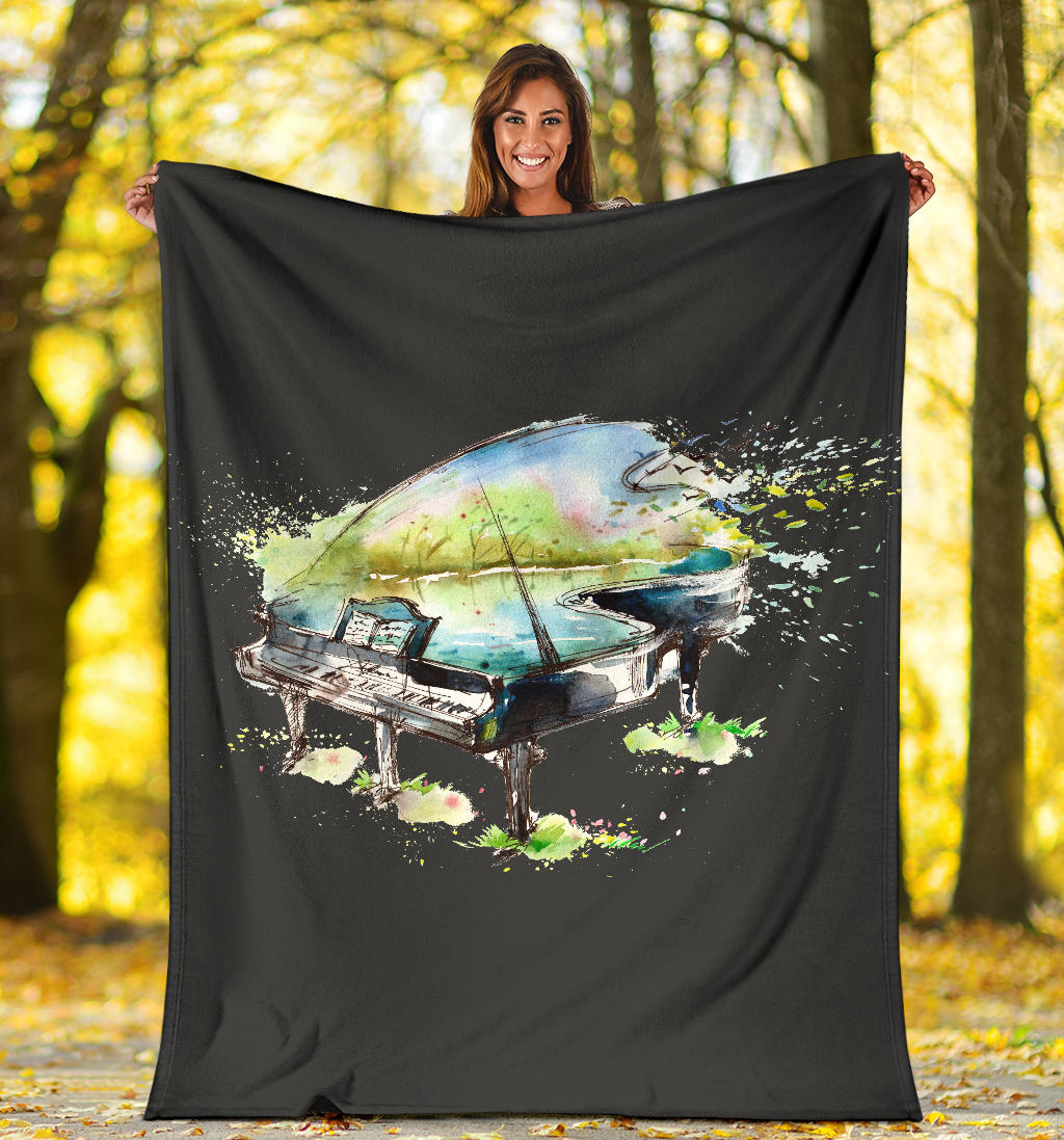 Pianoforte - Coperta in Pile/Nero -