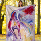 Cavallo ad Acquarello - Coperta in Pile -