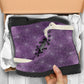 Spider Web Faux Fur Lined Purple Boots