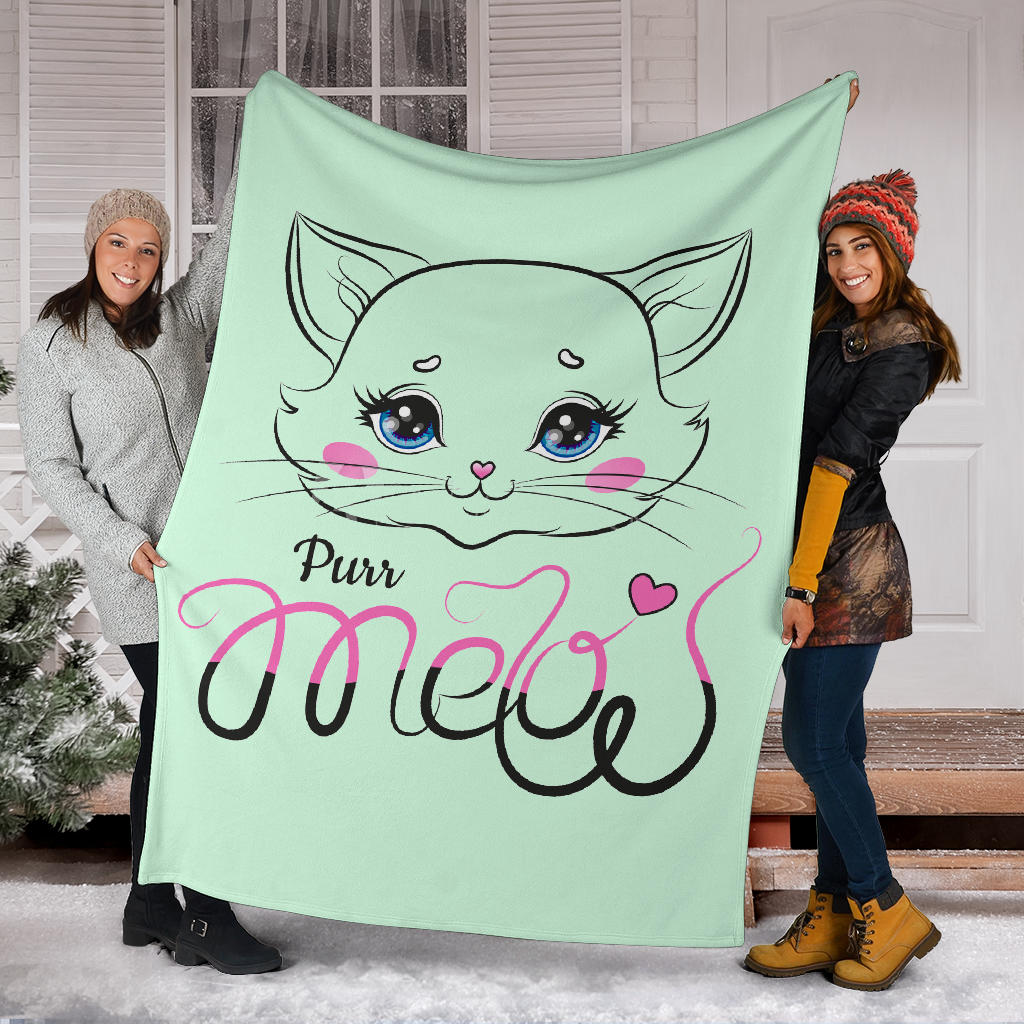 Meow - Coperta in Pile/Verde -