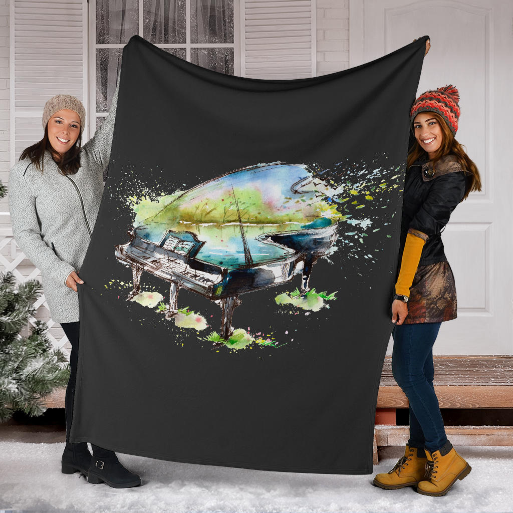 Pianoforte - Coperta in Pile/Nero -