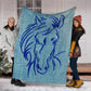 Cavallo Blu - Coperta in Pile -