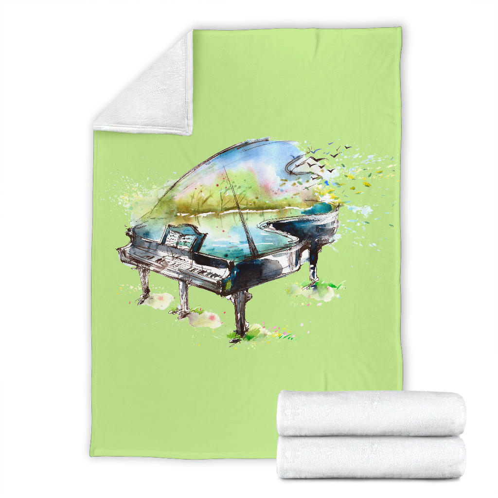Pianoforte - Coperta in Pile/Verde -