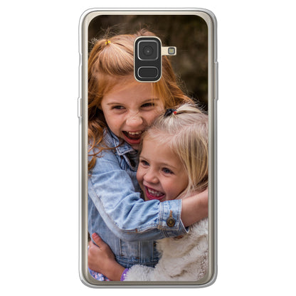 Samsung Galaxy A8 (2018)     Cover Morbida Trasparente - Stampa sul Retro -