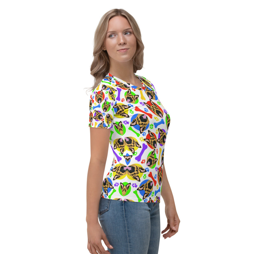 Cagnolini - T-Shirt Girocollo Donna -