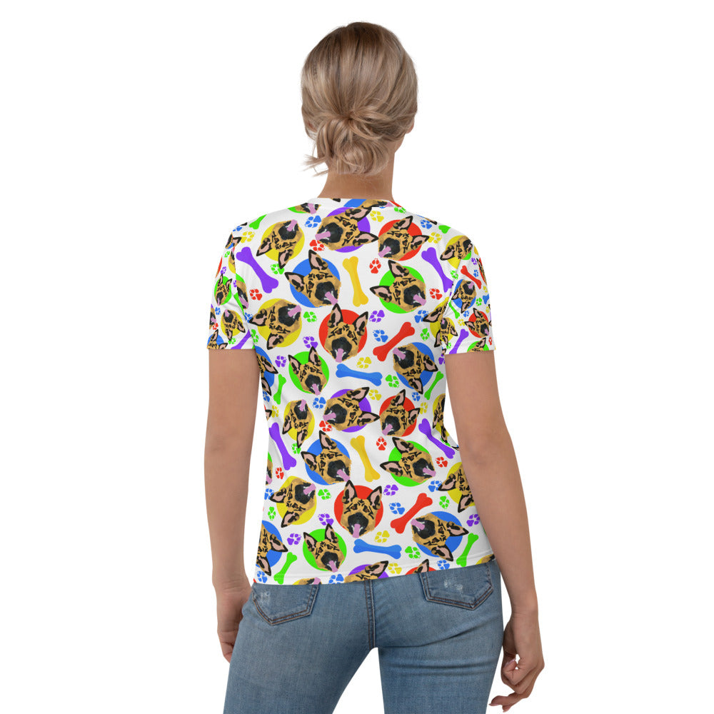 Cagnolini - T-Shirt Girocollo Donna -