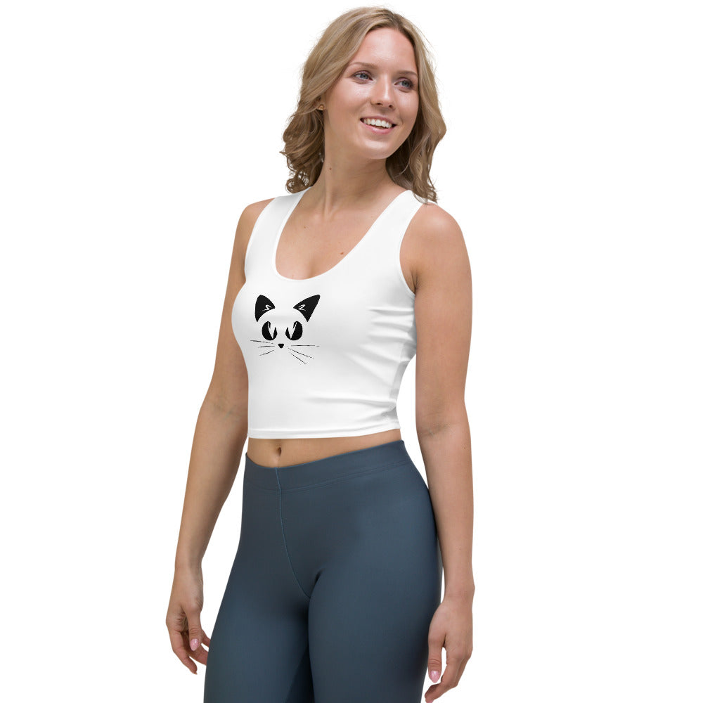 Gatto Fondo Bianco - Crop Top -