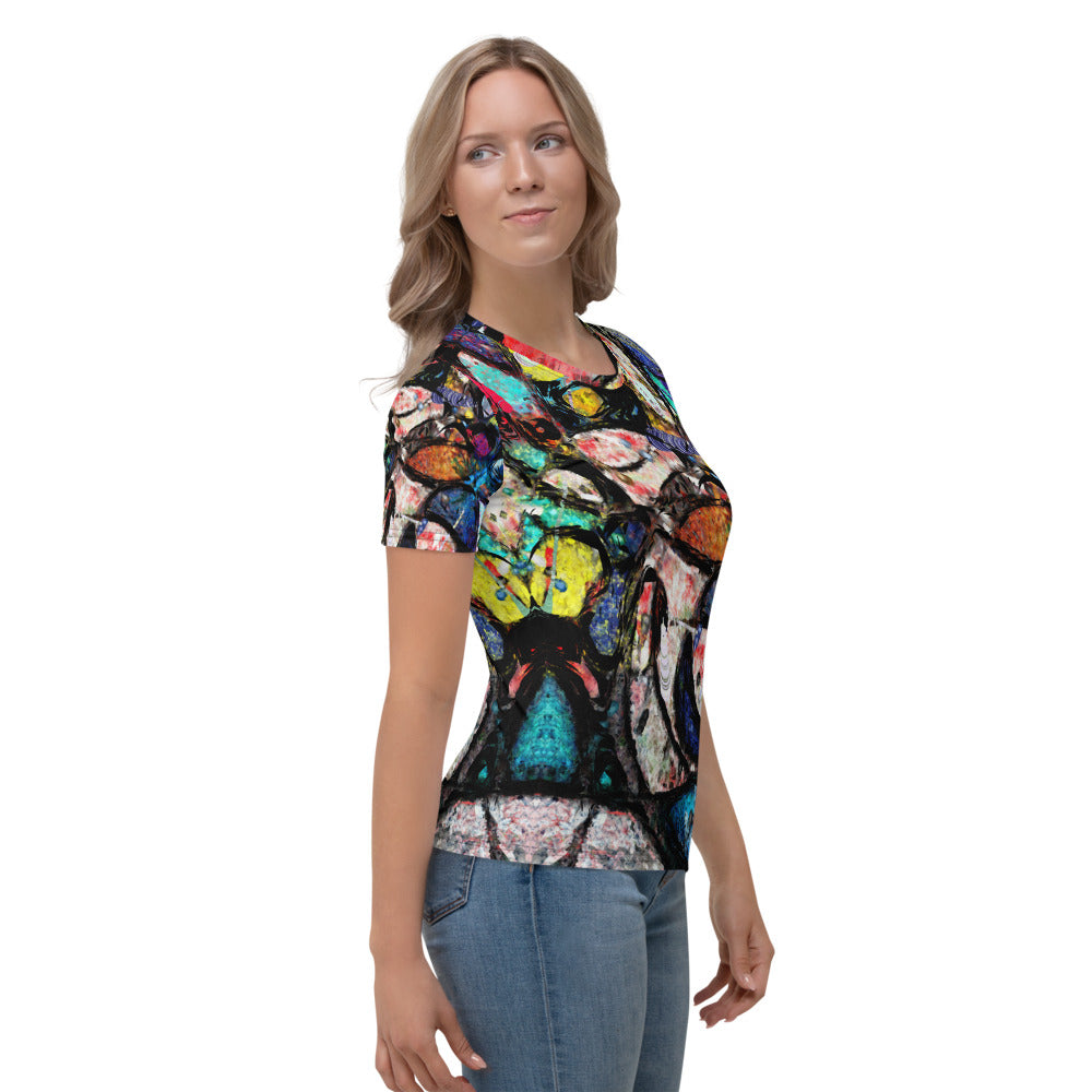 Astratto1 - T-Shirt Girocollo Donna -