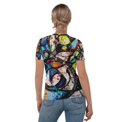 Astratto1 - T-Shirt Girocollo Donna -