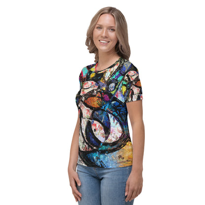 Astratto1 - T-Shirt Girocollo Donna -