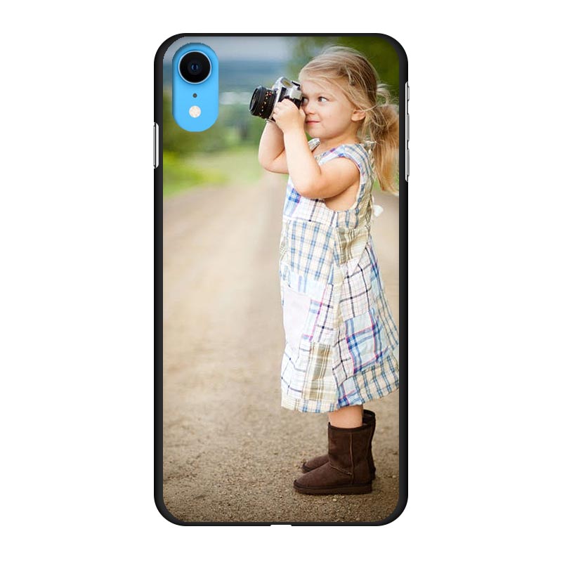 Apple iPhone Xr Cover Rigida Nera - Stampa sul Retro