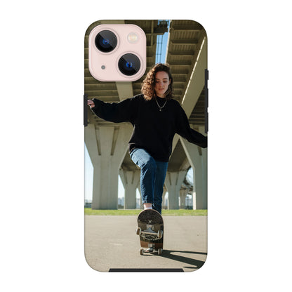Apple iPhone 13 Cover Rigida Lucida con inserto in Gomma -  Stampa 100%  su Retro e Lati
