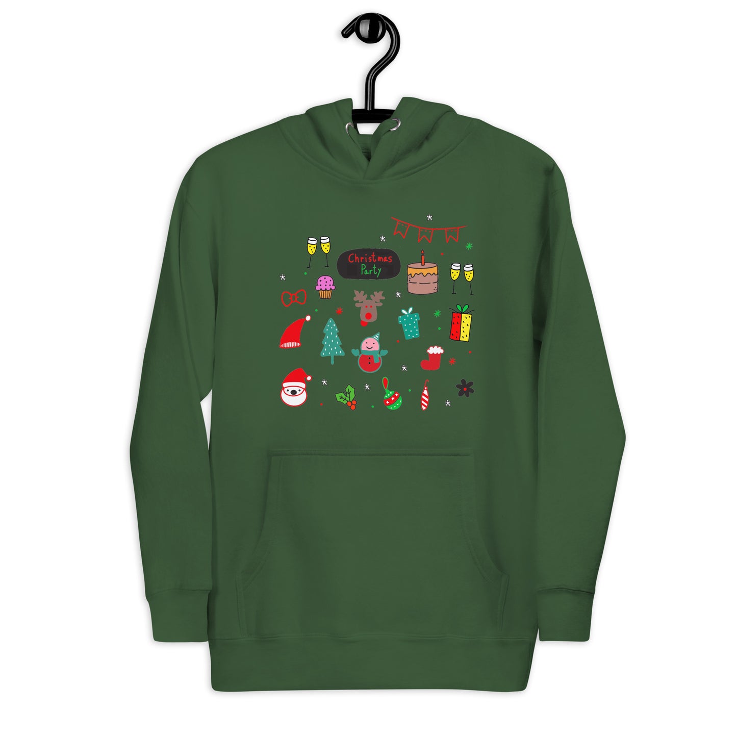 Christmas Party - Felpa Unisex con Cappuccio - 2 Colori -