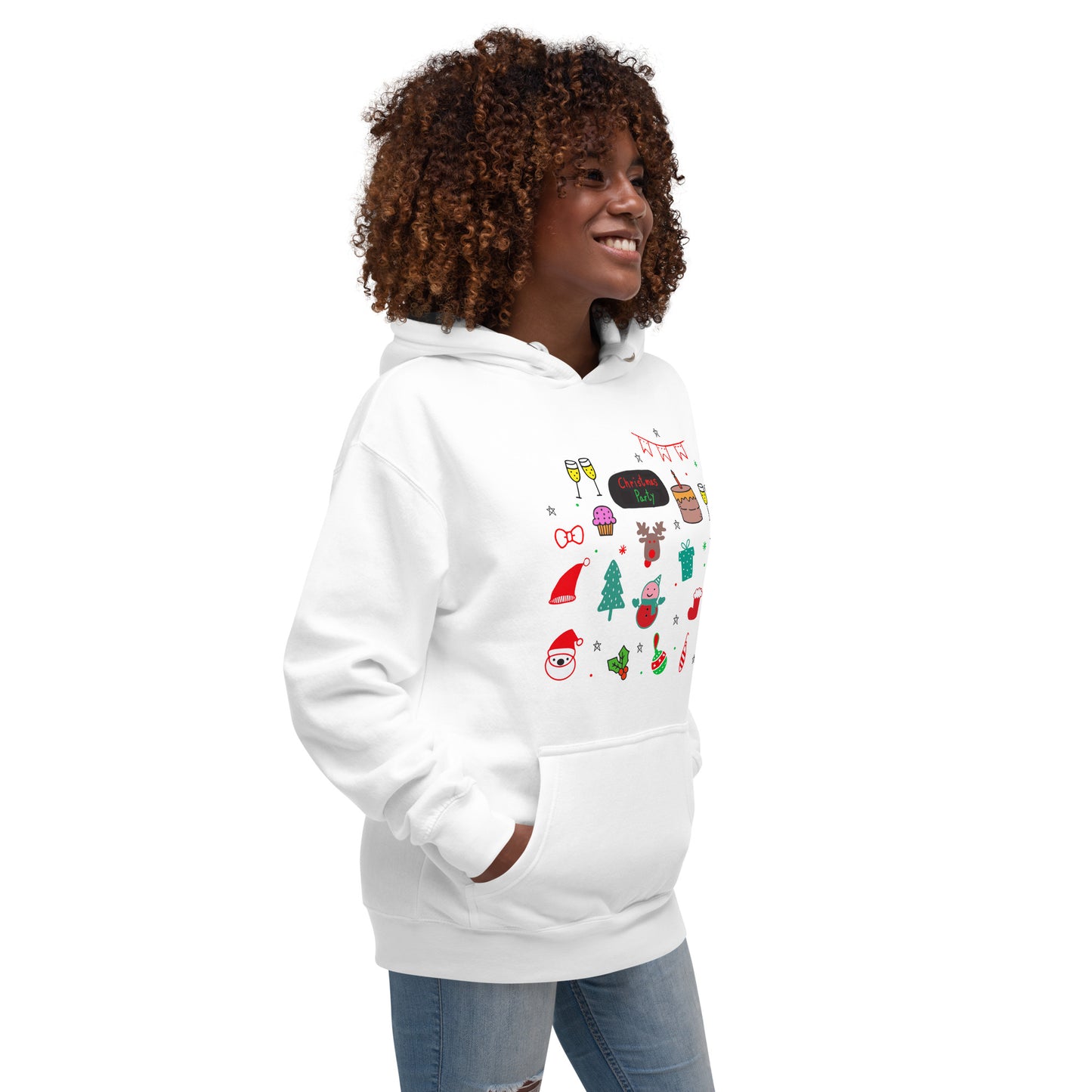 Christmas Party - Felpa Unisex con Cappuccio - 2 Colori -