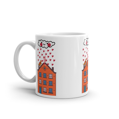 Gatti Innamorati - Tazza in Ceramica bianca lucida 330/440 ml. -